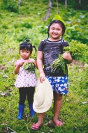 Balinese children foraging for fern tips. Knowledge of wild food is an important asset in a world of rising food prices.